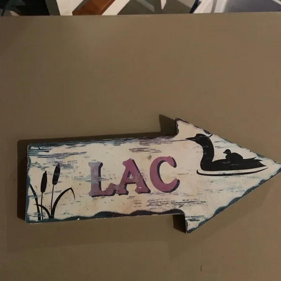 Rustic Arrow Sign with Loon Design - Picture 1 of 5